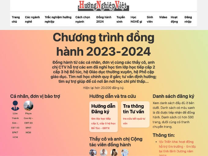 Cập nhật lịch trình hỗ trợ năm 2024 tìm trường và tìm lớp học tiếp cấp I,II,II cho các bạn phải nghỉ học vì khó khăn và quá tuổi