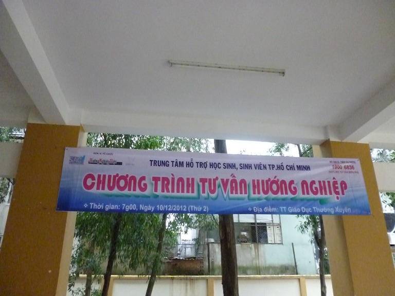 Băng rôn chương trình tư vấn hướng nghiệp